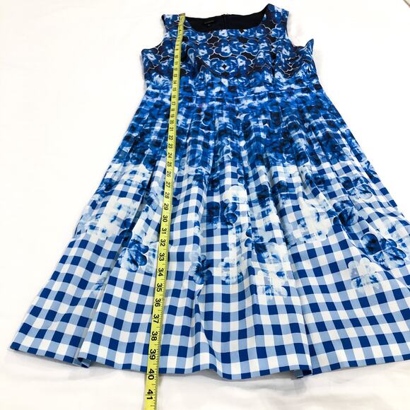 Talbots Fit and Flare Blue Dress - Picture 10 of 13